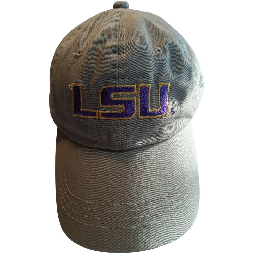 LSU Tigers Baseball Cap Hat Purple Gold Embroidered Adjustable Signature